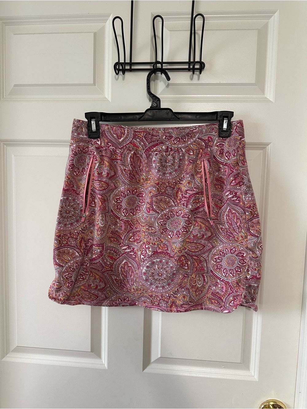 T By Talbots Everyday Stretch Skort Pink Paisley Pickleball Size Large - Picture 11 of 11